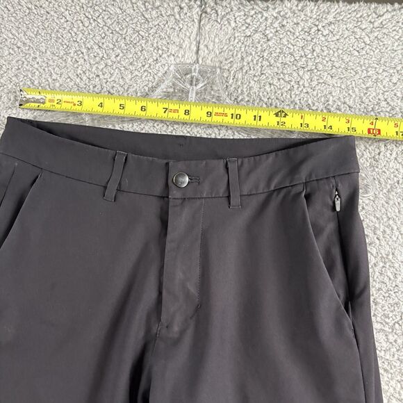 Lululemon Commision Pants Mens 30x30 Black Slim Fit Warpstreme Chino Khaki Pants - Picture 3 of 8